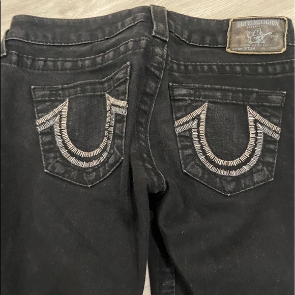 RARE! True Religion Black Embellished Jeans - Size 26 - Picture 2 of 8